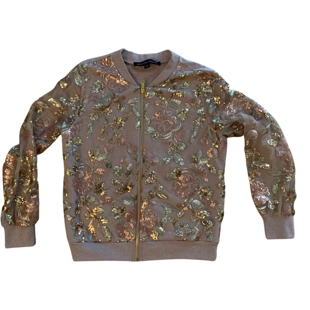 Boston Proper Sequin bomber size M